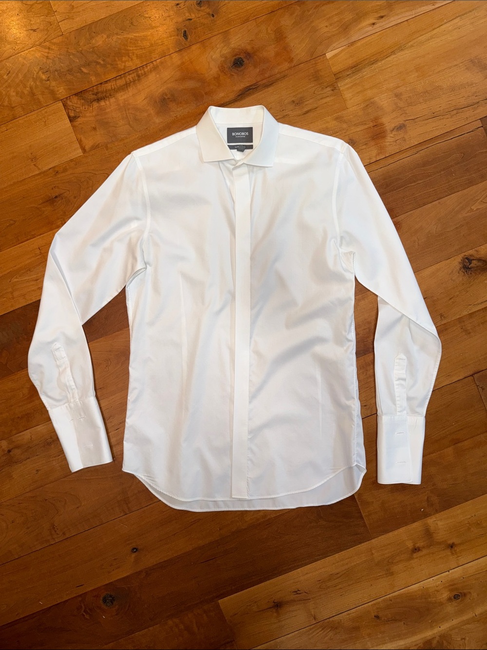 Bonobos White Long-Sleeve Tuxedo Shirt - 16.5"x36"